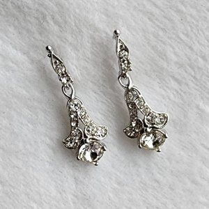 Silver & Crystal Dangle Earrings